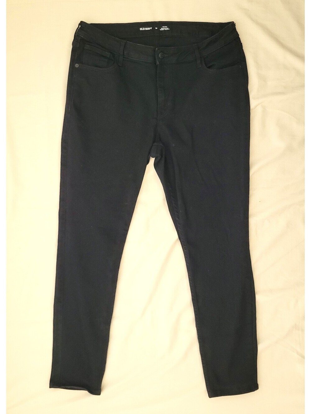 Old Navy Women's 16 Black Rockstar Super Skinny Mid Rise Stretch Jeans 32" Waist